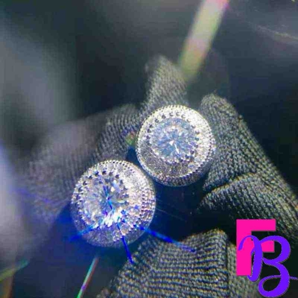 *NEW!* LARGE Mens 14k Iced Earrings - Picture 11 of 16